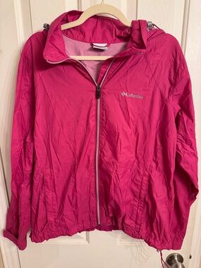 Columbia Women's Bright Pink Hooded Packable Jacket